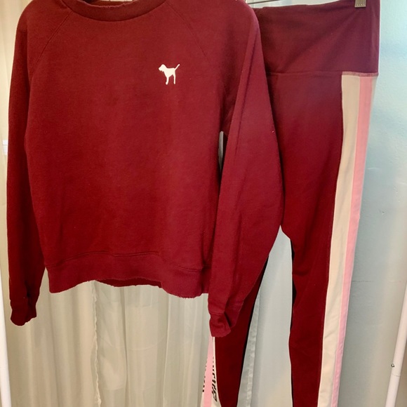 Burgundy pink tracksuit